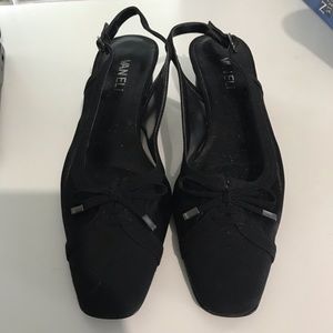 Black Vaneli Slingbacks